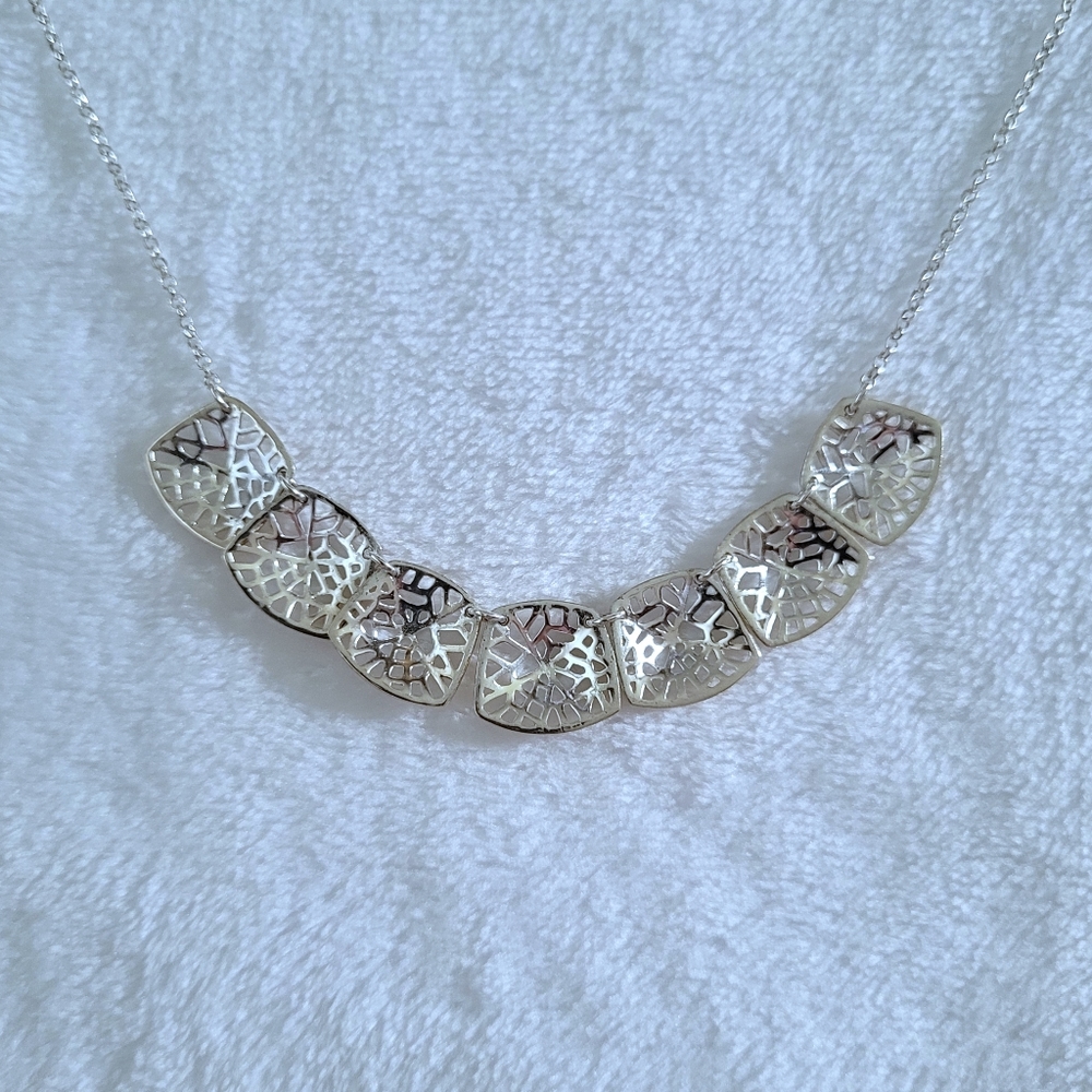 Argento Vivo Square⏹️ Plate🍽 Necklace - Picture 10 of 15